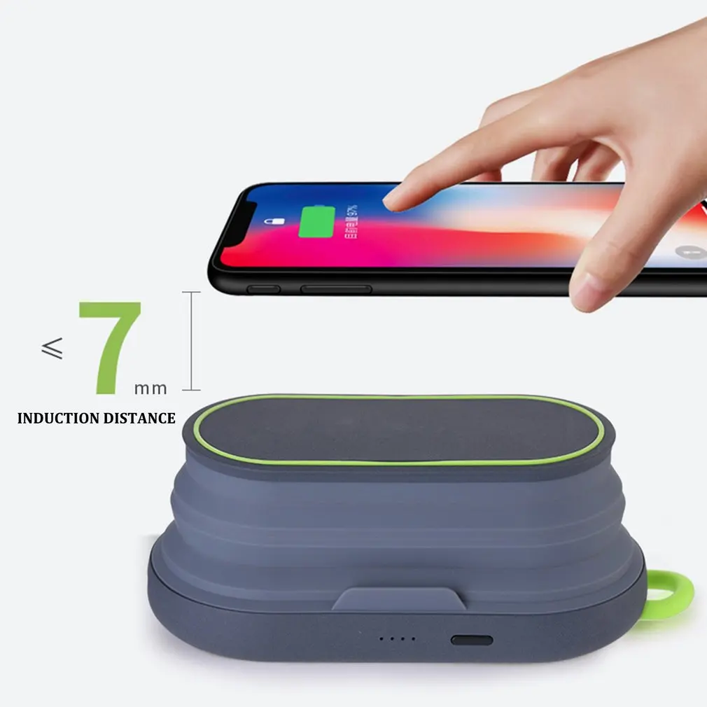 Portable Charging Power Bank 5000Mah Mobile Power Dual-Use Wireless Fast Charging With Stand Small Night Light powerbank