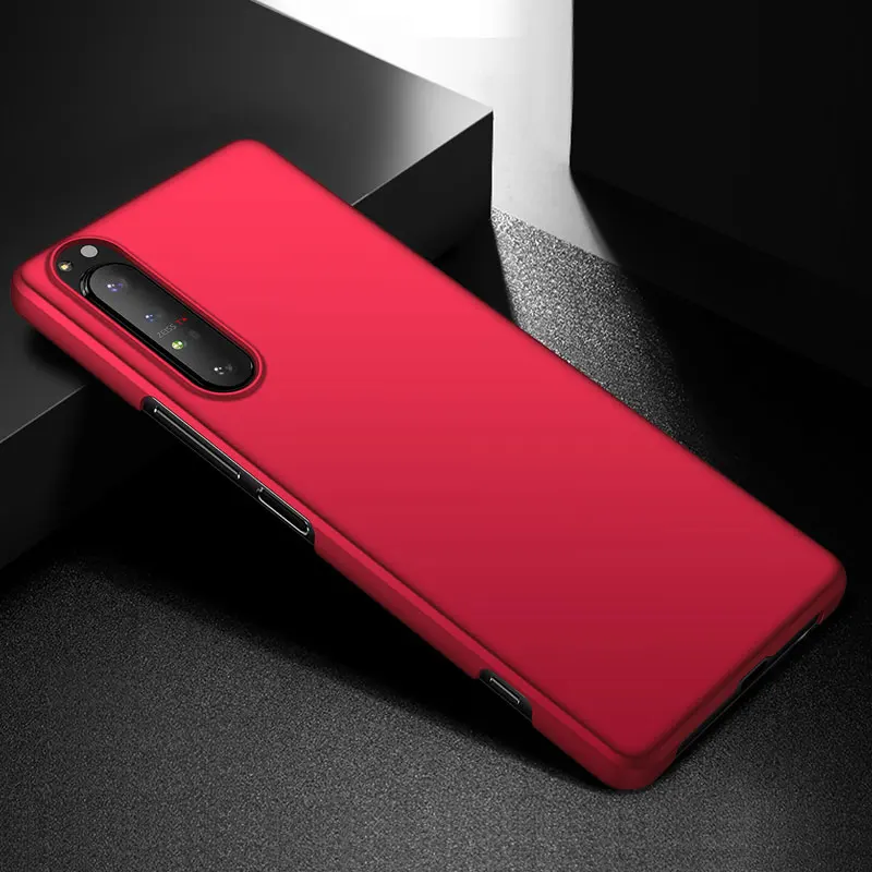 iphone pouch For Sony Xperia 10 II Case Luxury Hard PC Matte Phone Case Cover for Sony Xperia 1 II 10 5 1 III Ace Shockproof Back Cover Shell pouch mobile