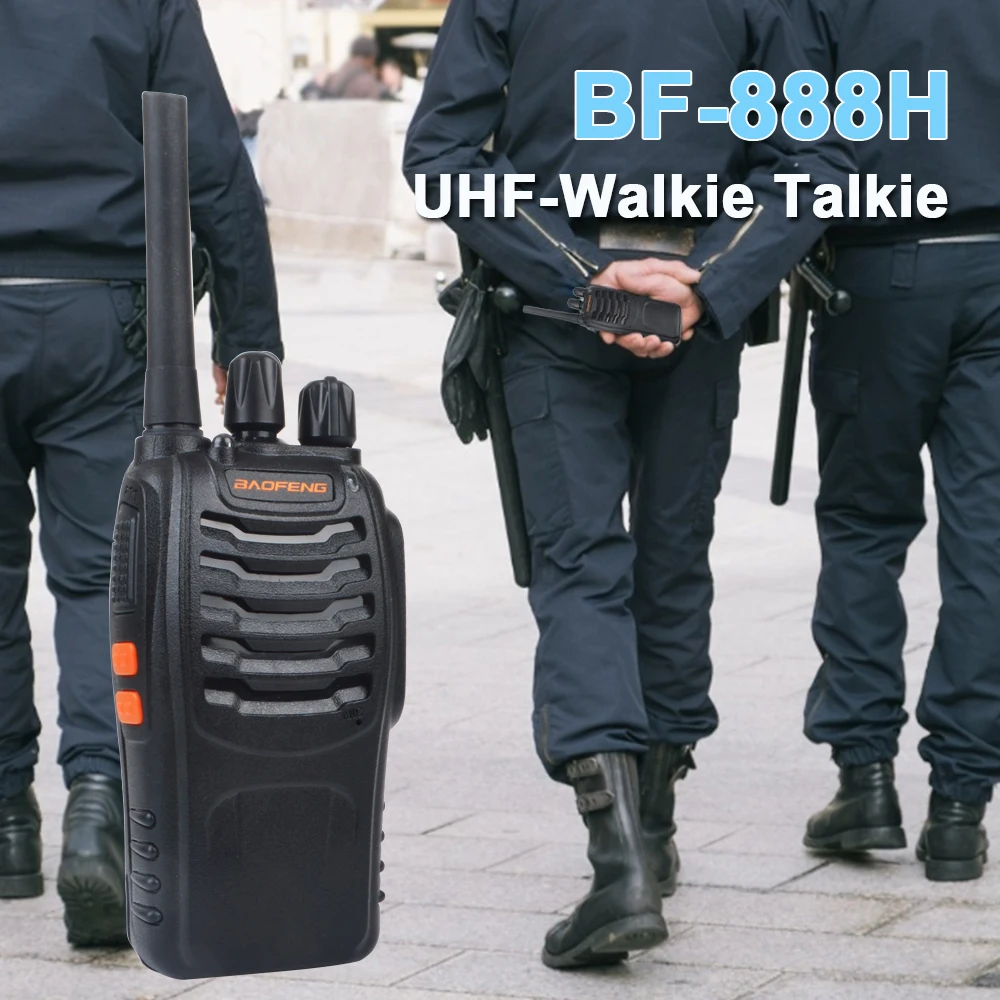 2pcs/pair USB Charger Walkie Talkie Baofeng BF-888H UHF 400-470MHz 16CH VOX Portable TWO WAY RADIO bf-888h