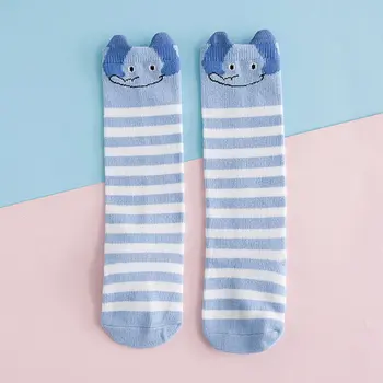 

1 Pair Cartoon Fox Rabbit Kids baby Socks Knee Girl Boy Baby Toddler Socks Animal infant Soft Cotton Striped Long Socks 0-3Y New