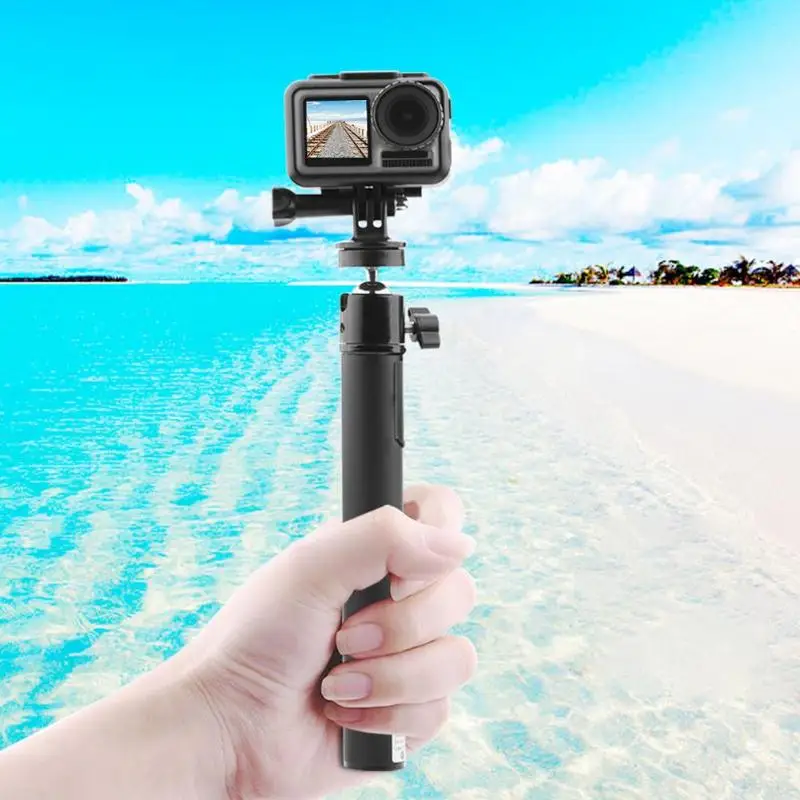 Power Bank селфи палка ручной монопод+ адаптер для DJI Osmo Action Cam 5200 мАч черный 1/4 винтовые интерфейсы селфи палка