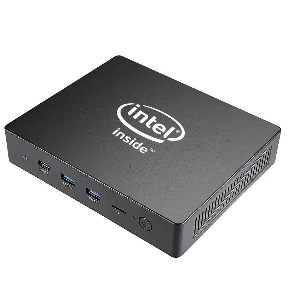 Безвентиляторный мини ПК WIN10 компьютер Intel Celeron J3455 4 ГБ/64 Гб BT4.0 type-C USB 3,0 2,4+ 5,8G Wifi VGA 4K HDMI Windows 10 NUC AK1
