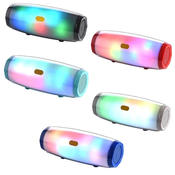 

LED Flashing Lamp 10W Wireless Bluetooth Speaker Portable Stereo Column Subwoofer Support FM Radio USB SD Card Music Player