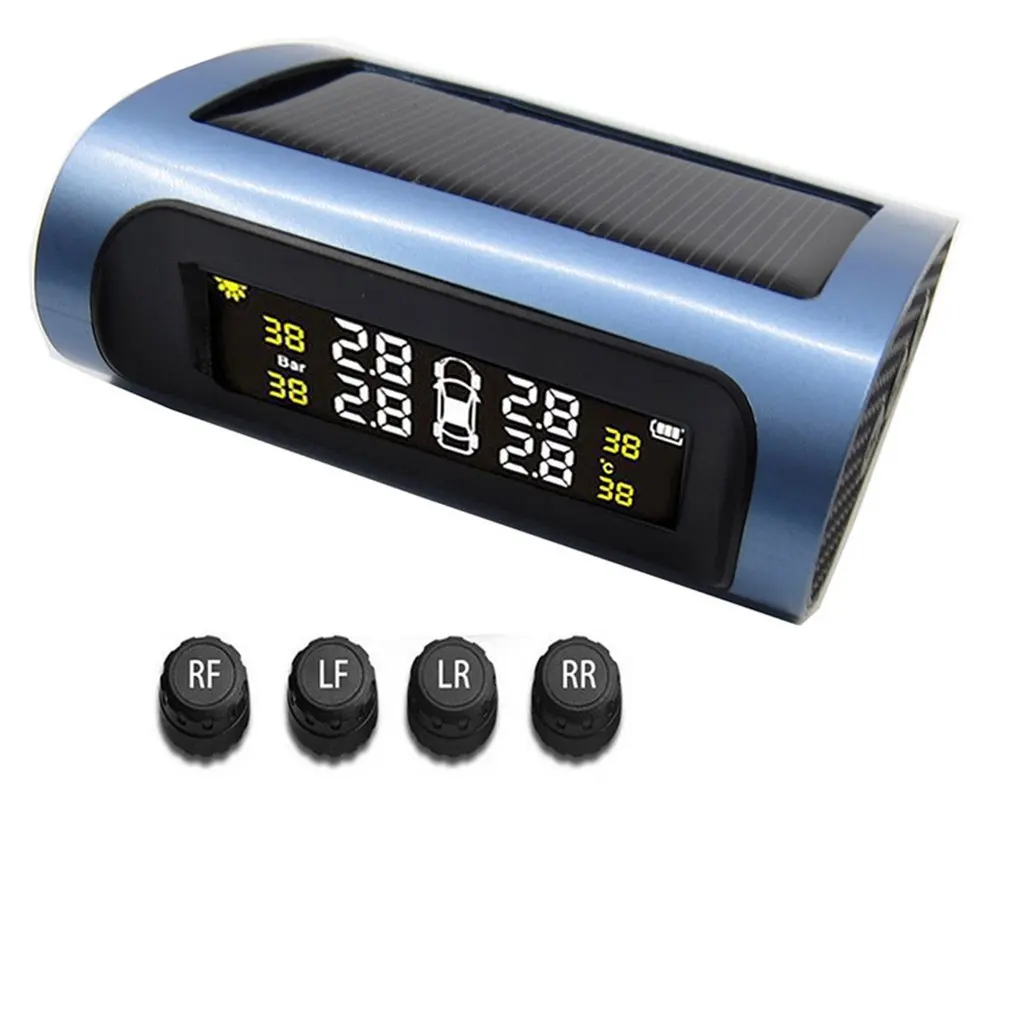 Для Steelmate Tp-s1i Tpms система контроля давления в шинах беспроводной солнечный дисплей 4 внутренних/внешних датчика