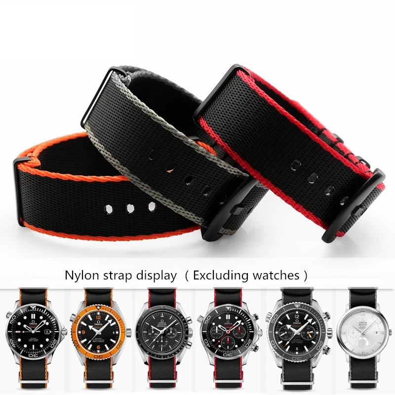 Waterproof Nylon Watch Strap New Independent Design 2 Ring French Troops Parachute Bag For Elastic Nato 20mm 22mm | Наручные часы