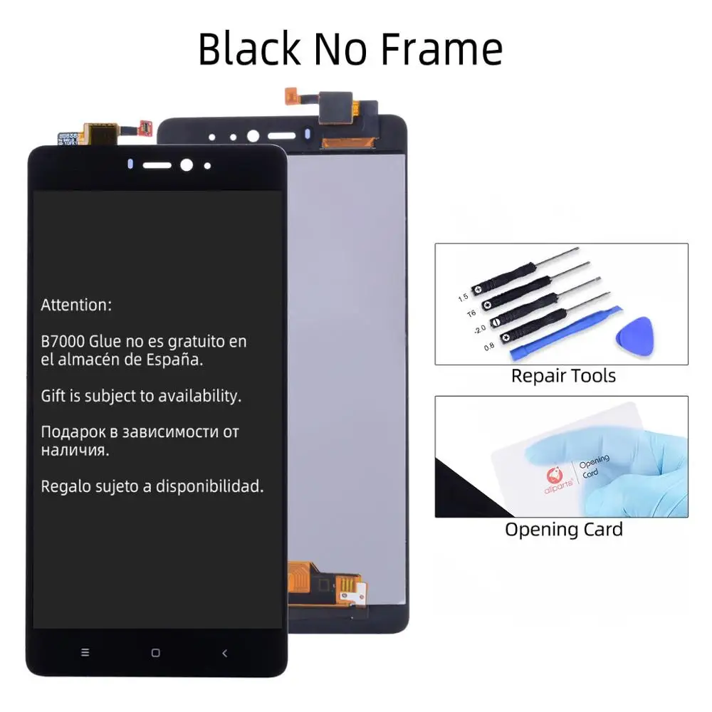 Дисплей для XIAOMI Mi4C LCD в сборе с тачскрином на рамке 5.0'' черный - Цвет: Black No Frame