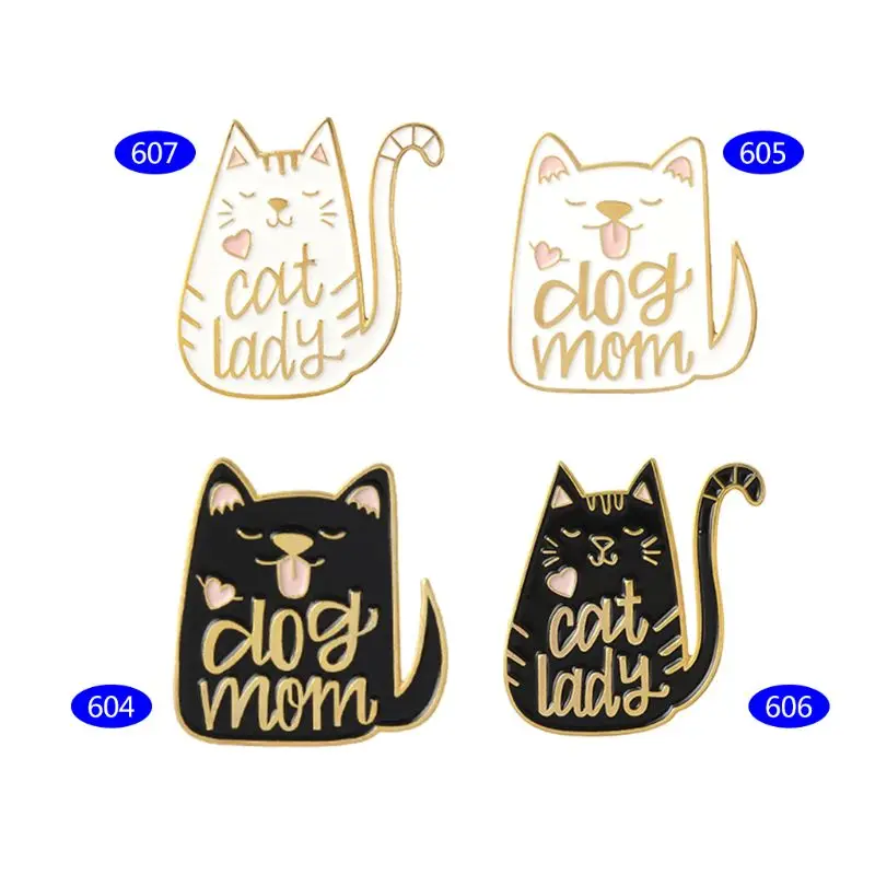 

Cat Brooch Kitten Cartoon Cute Parents Badge Fashion Gifts Animal Corsage Dress Jeans Jewelry Lapel Pin Decor