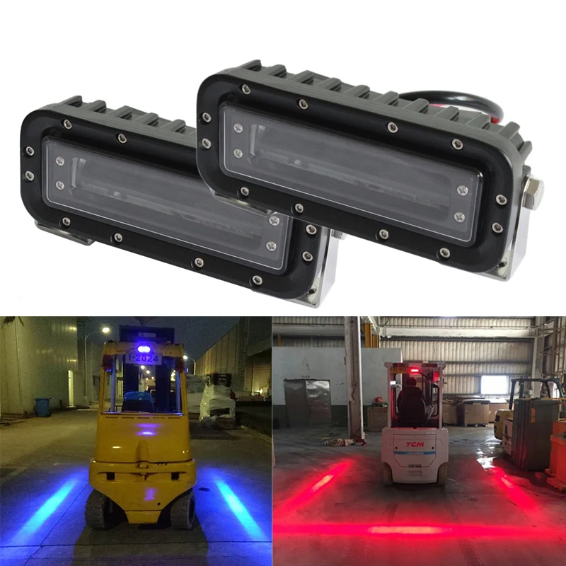 1 пара синий/красный светодиодный прожектор для вилочного погрузчика 18 Вт 10-60 в |