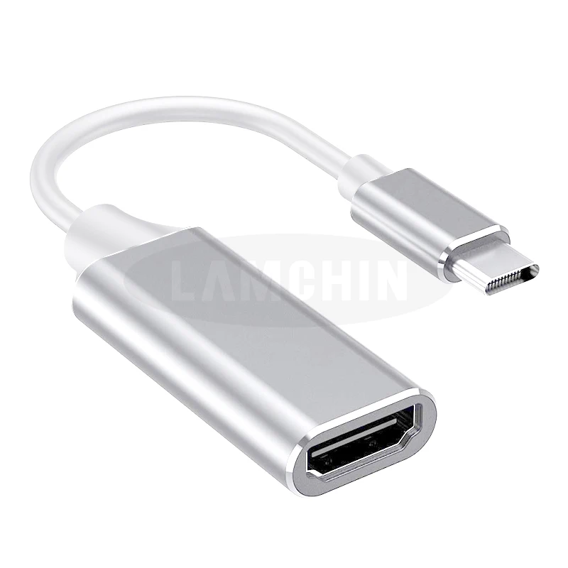 4K type-C к HDMI концентратор адаптер для MacBook samsung Galaxy S10/S9 huawei mate 20 P20 Pro USB-C type C к USB HDMI - Цвет: Sliver