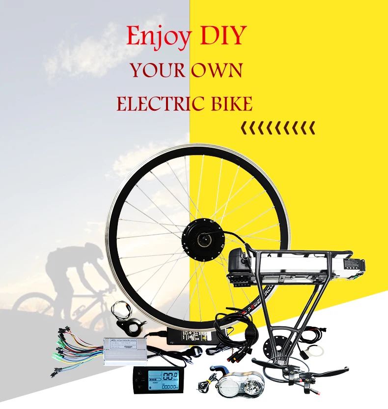 36 V/48 V задний стеллаж для выставки товаров Батарея 2" /700C, фара для электровелосипеда в преобразования Наборы велосипед электрический комплект с задние стойки ЖК-дисплей Дисплей(CK-RC02