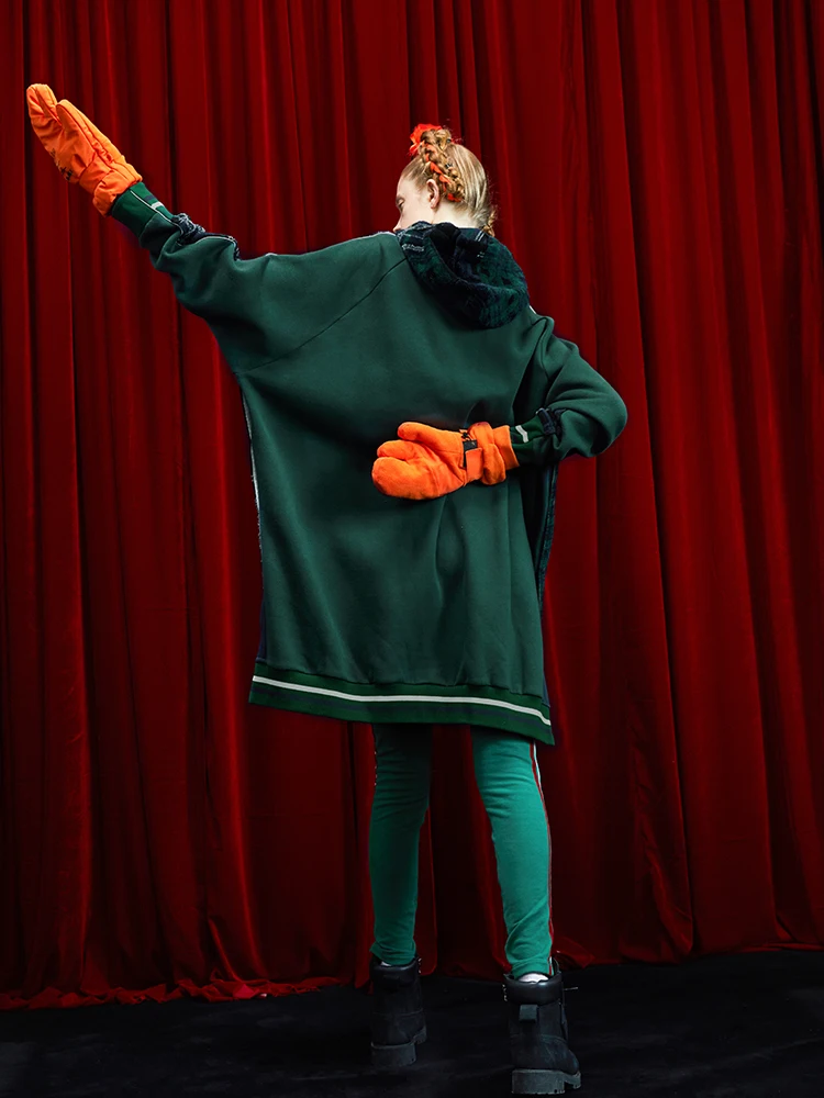 Women Fluffy Hooded Sweatshirt Warm Velvet Blend