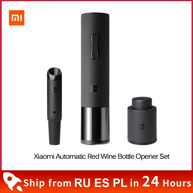 Xiaomi abridor de garrafa automático para a folha de vinho tinto cortador elétrico abridores de vinho tinto frasco abridor rolha decanter rápido conjunto gadgets