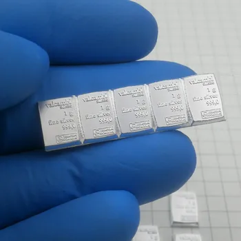 

Valcambi Suisse 5 gram silver-bullion investment bars!