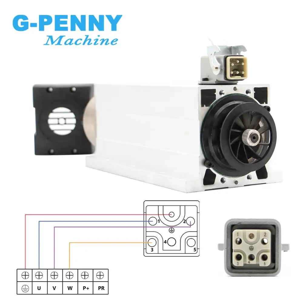 New Arrival! 3.5kw ER25 air cooled spindle motor