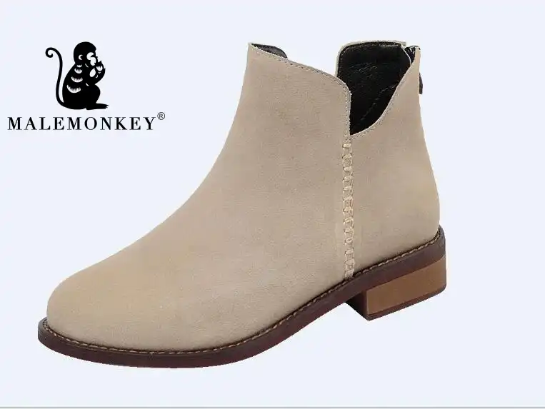 round toe slip on boots