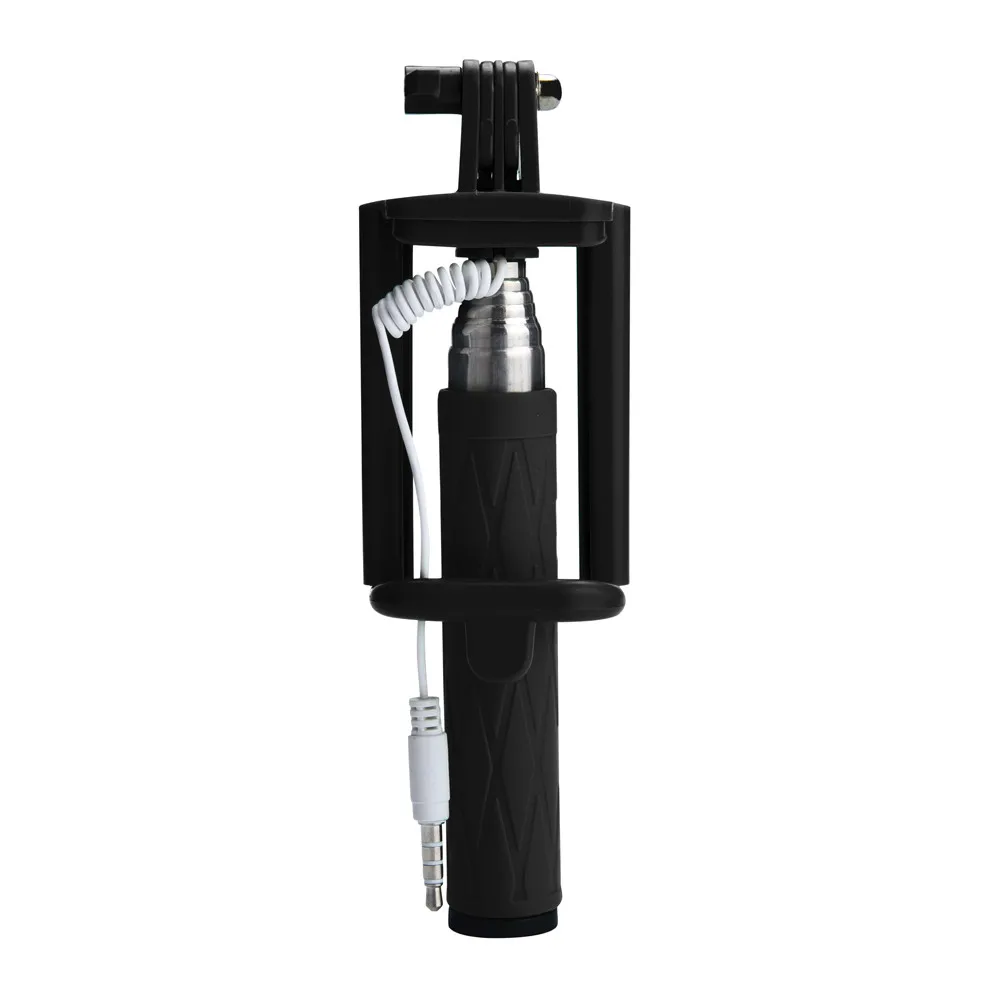 Mini palo de selfi extensible de mano, trípode monopié para teléfono inteligente, Universal, portátil, con cable