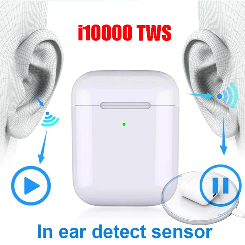 Новинка I10000 TWS поколения 1:1 Bluetooth наушники беспроводные Bluetooth 5,0 наушники 5D супер бас с сенсором Pk I500 I200 I900