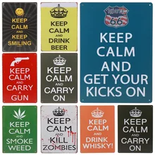 30X20 см сохраняйте спокойствие и пить кофе жестяная вывеска Тинтин бар паб кафе вывески декор для стен в винтажном стиле металлическая табличка Rerto тарелка плакат H83