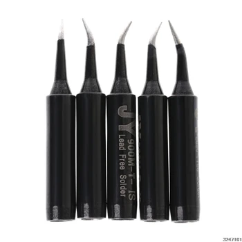 

5 Pcs Solder Soldering Iron Tip 900M-T-SI Lead Free For Hakko Saike 936 852d+ 909D