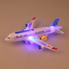 New DIY Assembly Airbus Aircraft Autopilot Flash Sound Aircraft Music Lighting Toys Electric Airplane DIY Toy for Children Kids 1