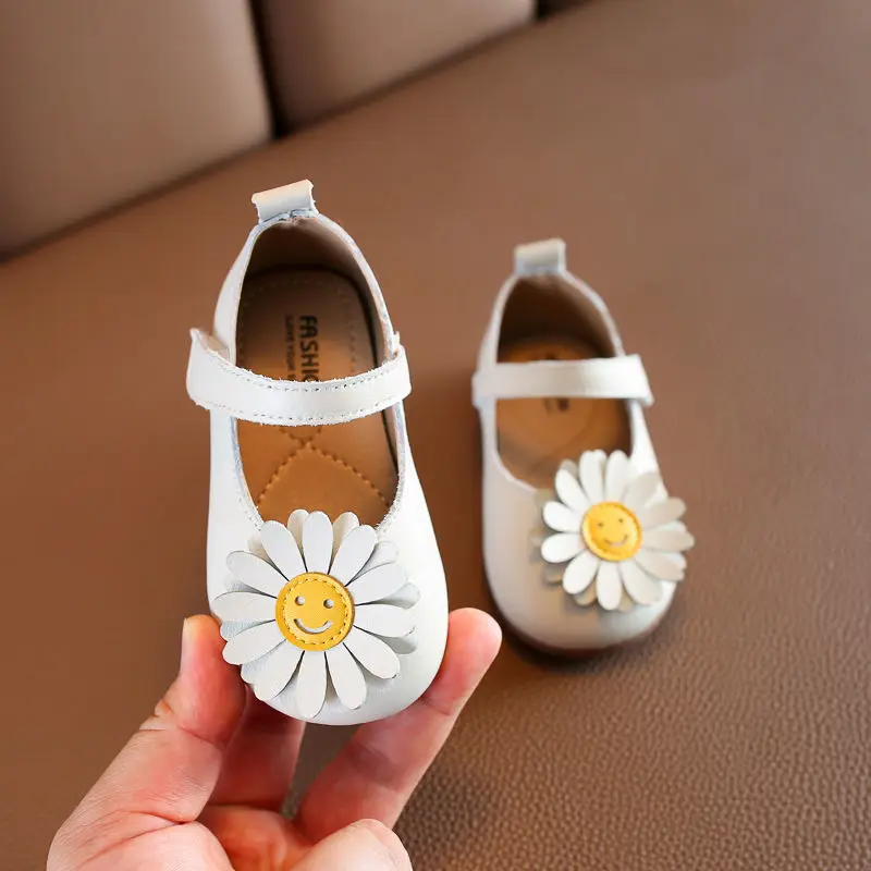 

Girls Princess Flower Baby Kids Cute Shoes Daughter Non-slip 2021 Spring New Fashion Dress Party Casual Single Flats Children