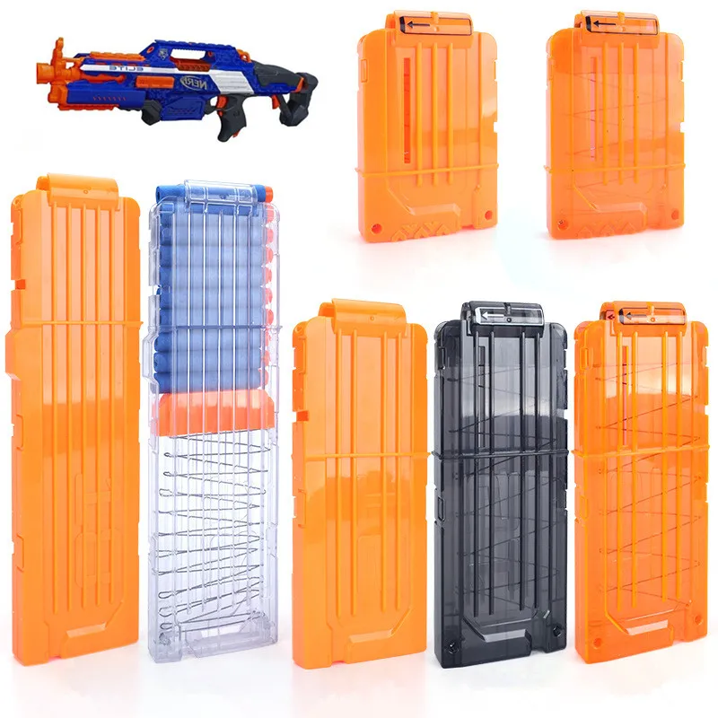 

6-18 Orange Reload Clip For Nerf Magazine Round Darts Replacement Toy Gun Soft Bullet Clip For Nerf Blaster arma de brinquedo