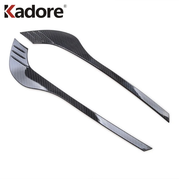Carbon Fiber Для Mazda CX-5 CX5 KF хромированные передние противотуманные фары светильник тумана светильник век брови крышка отделка автомобиля защиты аксессуары - Цвет: Carbon Fiber