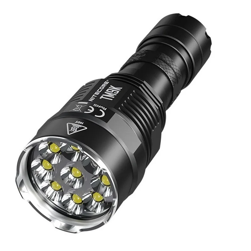 NITECORE TM9K High Power LED Flashlight CREE XP L HD V6 9500LM Rechargeable Tactical Flashlight with