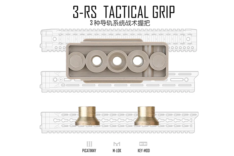 KEYMOD& MLOK Rail тактическая рукоятка для принадлежности для охоты, оружие, стрельба нейлоновая ручка Запчасти для страйкбола