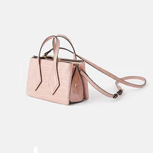 Роскошные женские сумки из кожи аллигатора, сумки через плечо с клапаном, мини-сумки розового и желтого цвета, сумка из искусственной кожи с тиснением, дропшиппинг, FH206