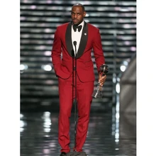 New Burgundy 2 Pieces Men's Suit 2021 Slim Fit Best Man Formal Wedding Party Suits Custom Made (Blazer+Pants) Costume Homme