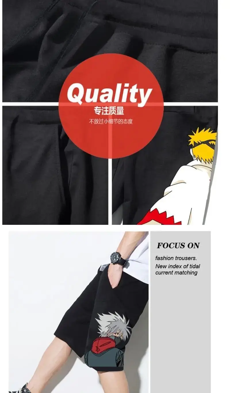 Anime Huoying Ninja Casual Shorts Summer Fashion Beach Pants 5 Cent Pants best casual shorts for men