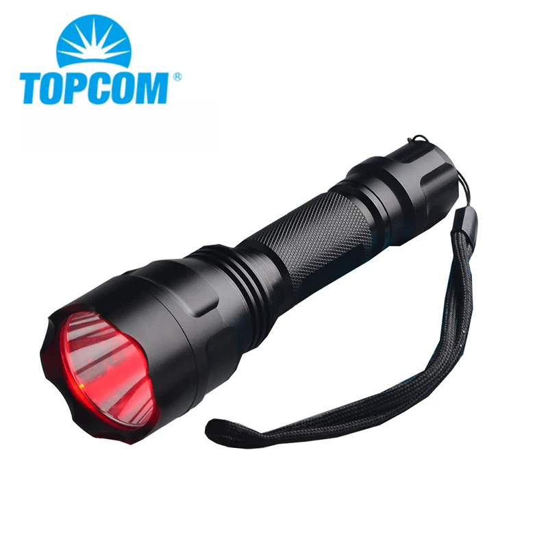 TOPCOM C8 высокомощный красный светодиодный фонарь светодиодный походный охотничий светильник-вспышка, жесткий светильник, длинный фонарь для велоспорта и охоты