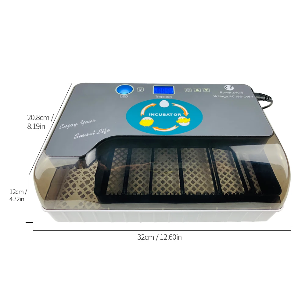 Цифровой инкубатор для яиц с европейской вилкой, автоматический инкубатор для яиц с поворотом 12 яиц для кур птиц, перепелиных питомников, инкубатор для яиц с британской вилкой для Австралии и США
