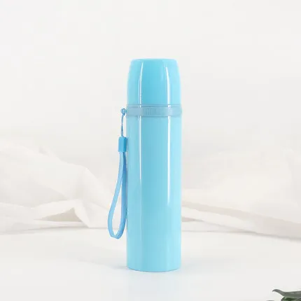 Новая вакуумная кружка-термос из нержавеющей стали, Студенческая изоляционная бутылка для воды, Подарочный термос для горячей воды - Цвет: Синий