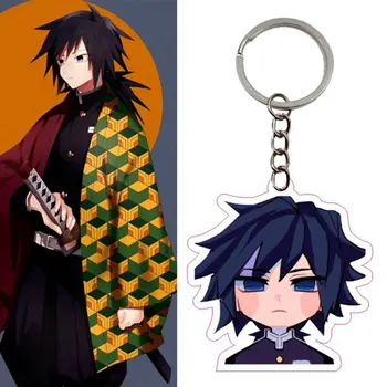 

Anime Demon Slayer Keychain Brinco Blade Of Ghost Key Chains Choker Kamado Tanjirou Same Jewelry Fans Gift NEW