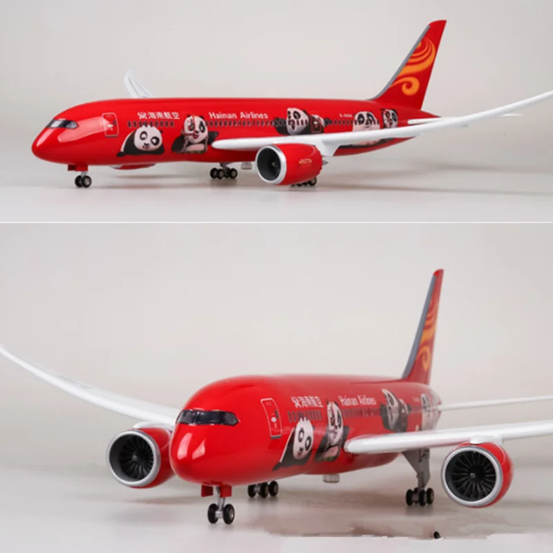 Коллекция 1:130 самолета из смолы Boeing 787 модель самолета Hainan Airlines с подсветкой на колесах для детей и взрослых