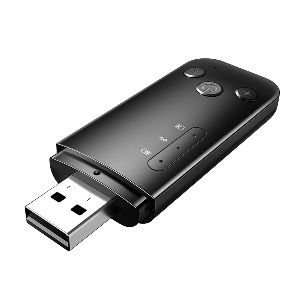 2 в 1 Bluetooth адаптер приемник передатчик Встроенный микрофон Питание от батареи 3,5 мм разъем Портативный USB AUX FM аудио для ТВ ПК автомобиля