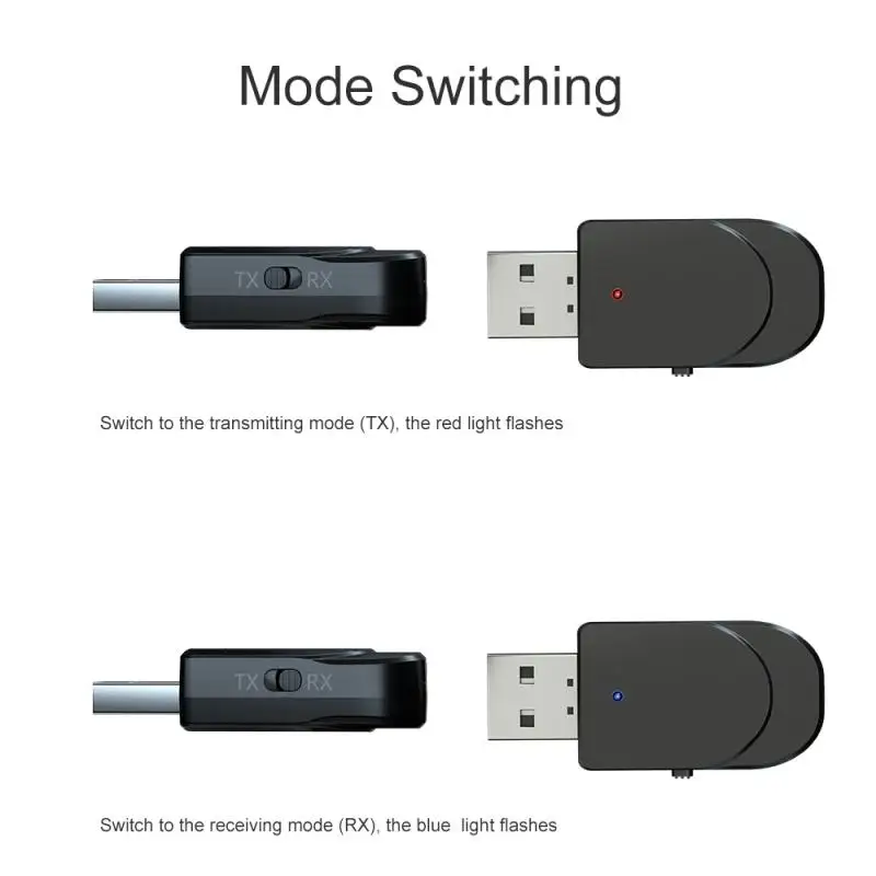 Bluetooth 5.0 Audio Receiver Transmitter KN330 2 In 1 Dual Output USB Computer TV Car Adapter For PC Cellphones Headphone
