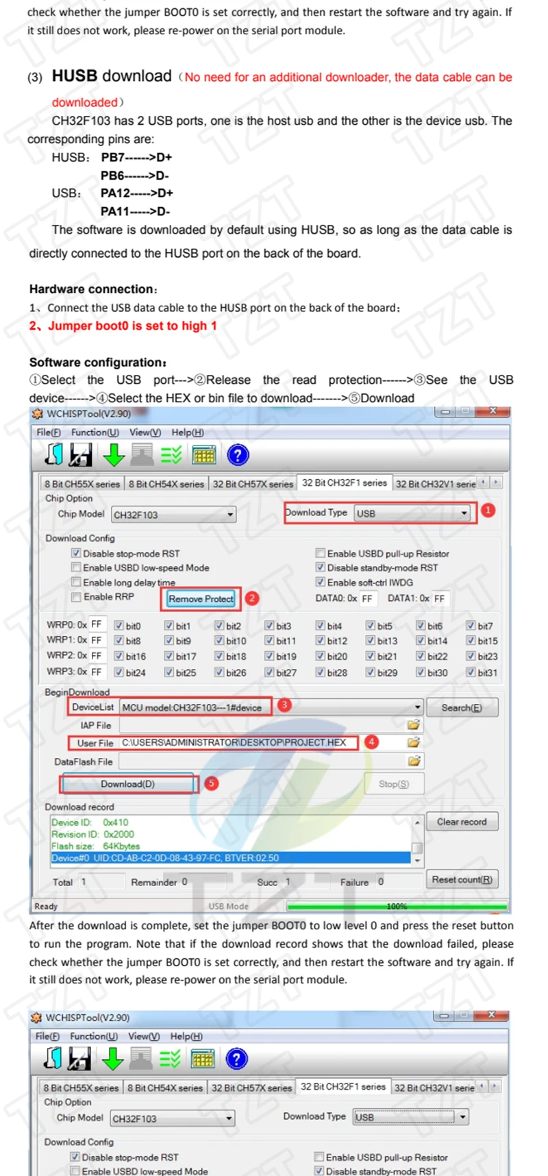 TZT STM32F103C8T6 CH32F103C8T6 ARM STM32 Minimales System-Entwicklungsboard STM32F401 STM32F411 + ST-LINK V2 Download-Programmierer – Detail 5