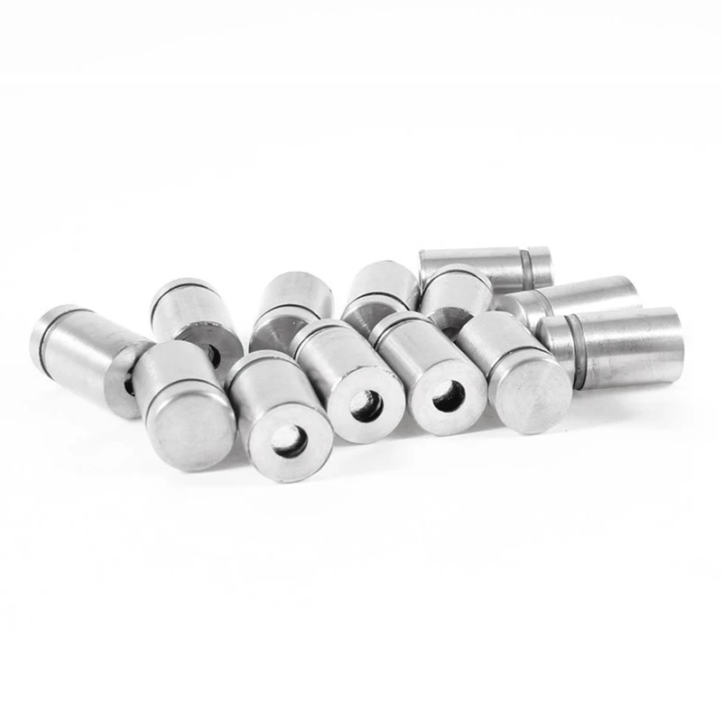 

Stainless Steel Advertising Nail Screw Glass Standoff 12 x 20mm 15 Pcs