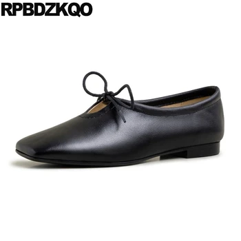 

genuine leather ladies brand slip on shallow square toe flats china designer shoes women luxury 2019 chinese italian bow black