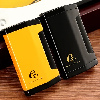

GALINER Metal Butane Torch Lighters Smoking Windproof Cigar Lighter Gasoline Mini Metal Jet Lighter For Cigar With Gift Box
