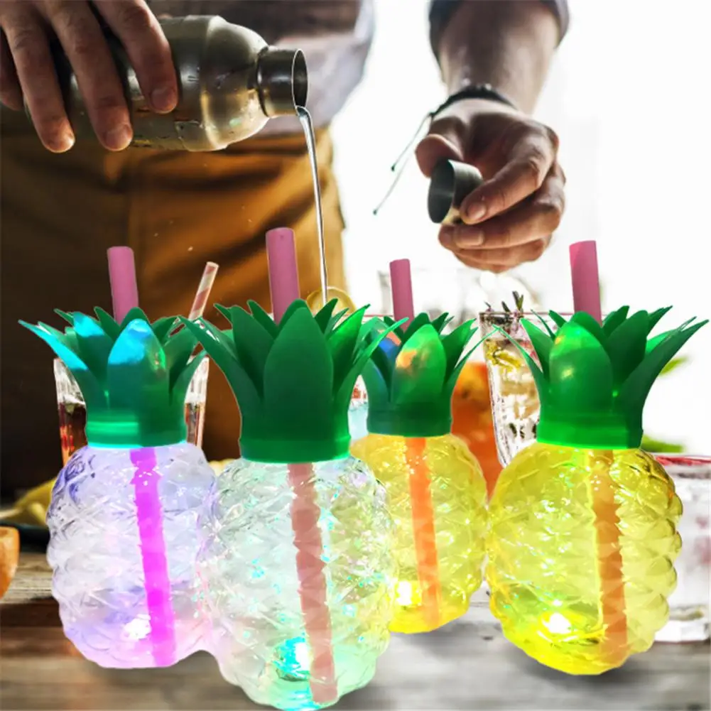 

500ML Innovative Light Drink Juice Bottles Cute Portable Juicer Milk Summer Glowing Water Bottle For Wedding Party