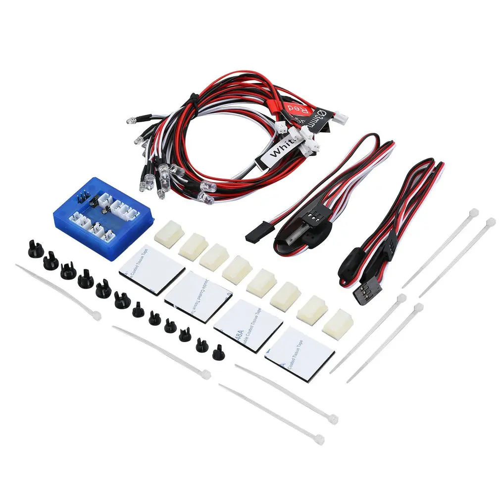 

2019 No Solder Realistic Highlight 12-LED Lighting Kit for Remote Control RC Cars Trucks 1/10th Scale Smaller Part Accessory