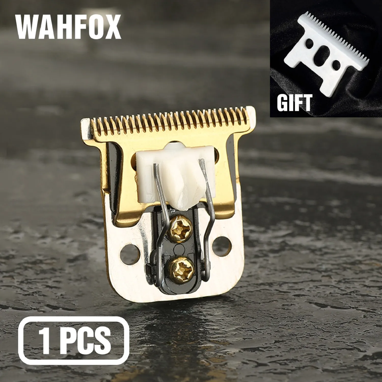 WAHFOX 교체용 스틸 블레이드 세트, 세라믹 블레이드 포함 헤어 클리퍼 트리머, Andis D7 D8 SlimLine Pro Li