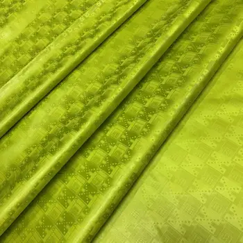 

2019 Hot sales Bazin Riche fabric green gold embroidery 5 yards African fabric high quality Bazin Riche getzner for cloths