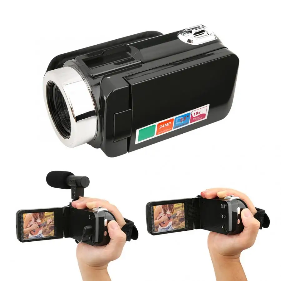 Camara profesional 3 дюймов ЖК дисплей Экран 18X цифровой зум Высокое разрешение DV Камера