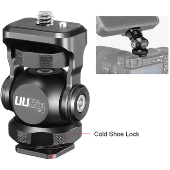 

Camera Monitor Mount Bracket Holder Mini Robot Ballhead With Cold Shoe Mount for Sony Nikon DSLR Cameras Gimbal Accessories