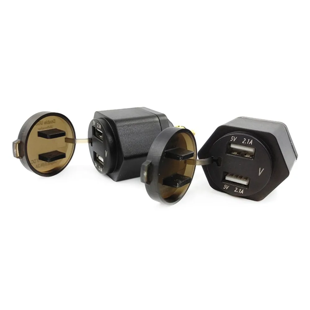 Автомобильный 4.2A двойной USB адаптер питания розетка зарядное устройство с светодиодный дисплей Мотоцикл вольтметр измеритель напряжения